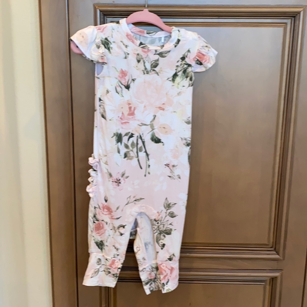 Posh Peanut Ruffle onesie